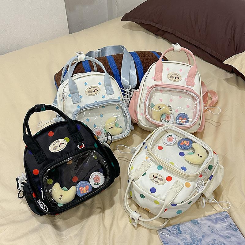New Multifunctional Japanese Girl Backpack Ins Cute and Transparent Painful Bag Spring and Summer Travel Shoulder Bag.