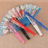 Handheld Embroidery Fan Plastic Chinese Folding Fan Flower Lace Fan  Summer