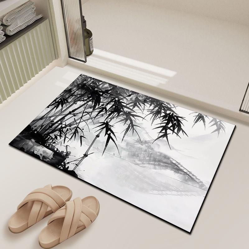 Absorbent Non-slip Mat Silicone Floor Mat Bathroom Door Door Floor Mat Bathroom Absorbent Mat Kitchen Floor Mat Carpet