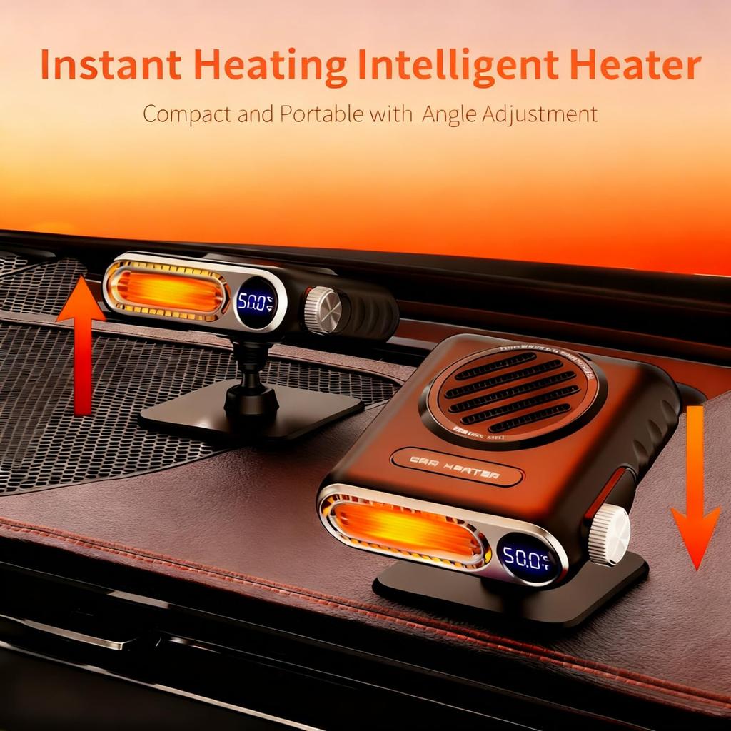 Xiaomi 150W 12/24V Car Heater Portable Defogger Defroster with Display Temperature Heater Fan Dryer Windshield Defogger Car Accessories