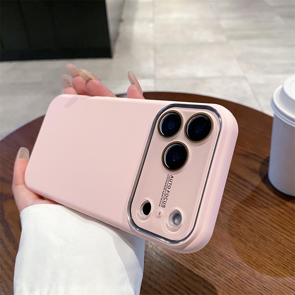 Full Camera Protect Liquid Silicone Case for iPhone 17 16 15 13 12 14 Pro Max Plus Air Slim Shockproof Matte Soft Cover