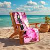 Personalized customized proof beach towel with Wicked pattern - soft, absorbent,quick-drying,perfect swimming,camping&bathing