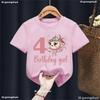 4th/5th/6th Birthday Girl  Ballerina Cappucina Printed T Shirt The Best Birthday Gift For Girls Kawaii Kids