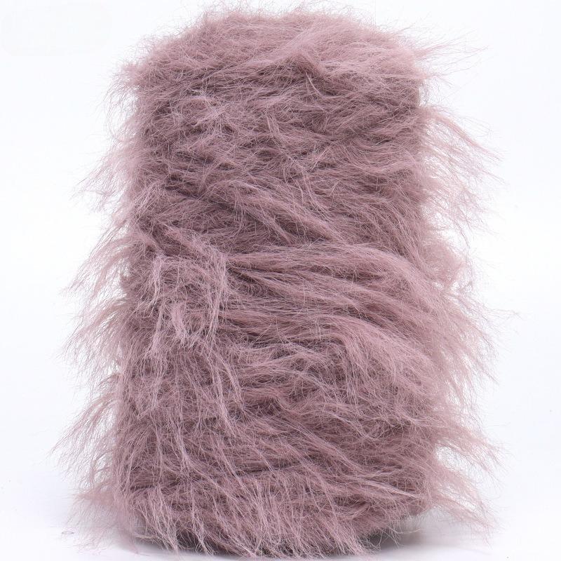 8cm Faux Mink Long Fur Hand Knitting Yarn DIY 500g Solid Color Soft Skin-Friendly Handmade Knitted Shawls Scarf Hat Yarn