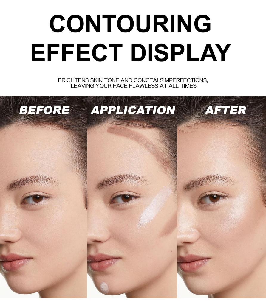 12-Color Blush & Contour Palette: Handaiyan All-in-One Matte & Cream Highlight with Iron Box