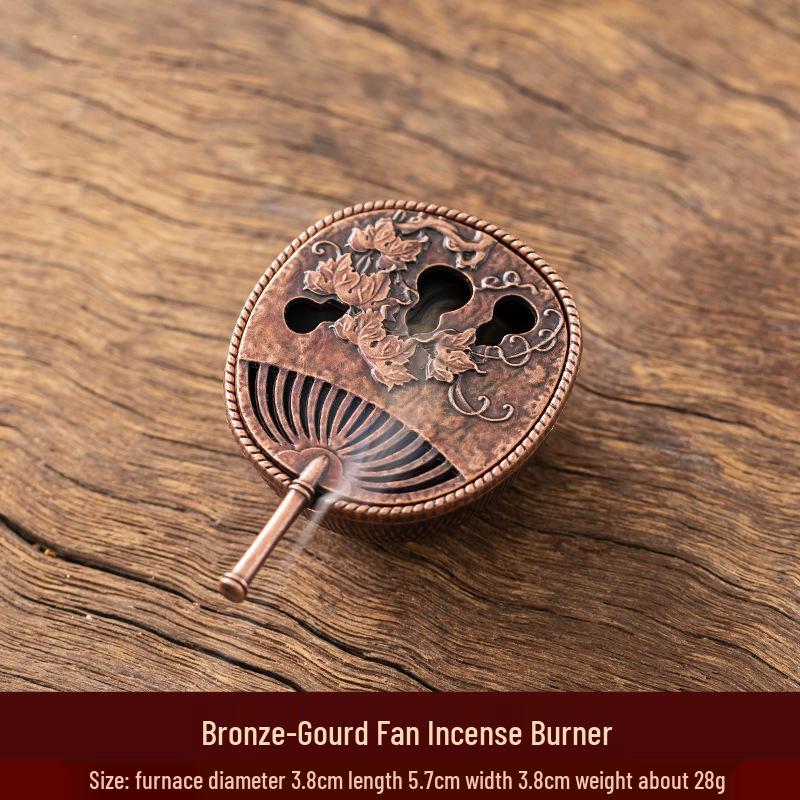 Auspicious Cloud Mini Copper Incense Burner for Indoor Aromatherapy