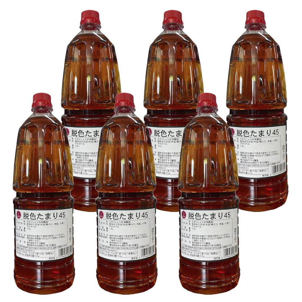 Handa no Umiya Entfärbte Tamari-Sojasauce 45 Helle Tamari-Sojasauce x 6 Flaschen Keine chemischen Gewürze hinzugefügt 1,8 l