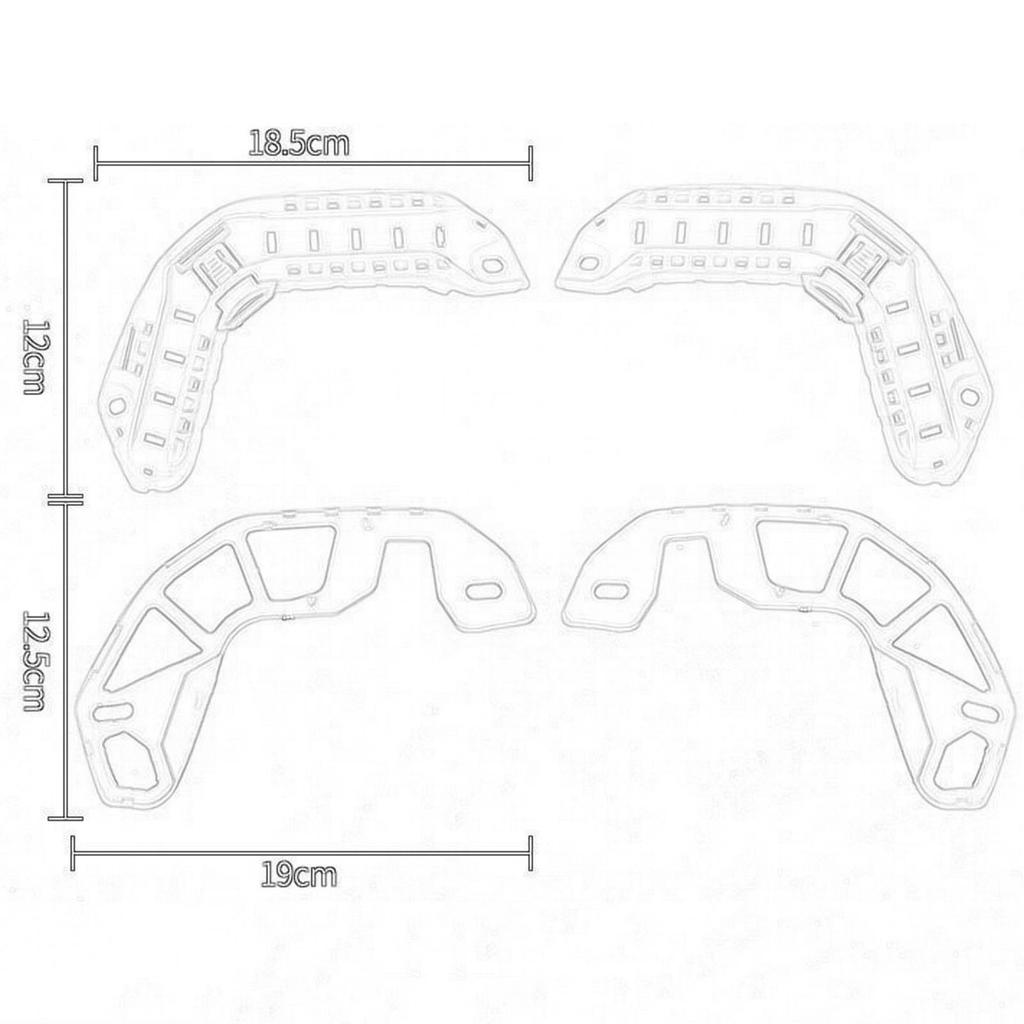 Helmet Rails Helmet with Mounting Screws Mount for Integrate Necessary
