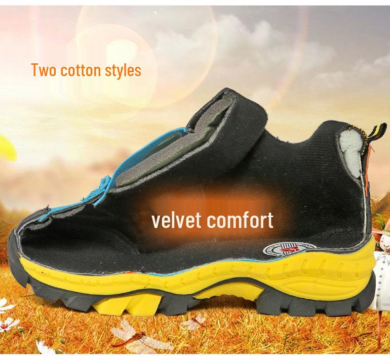 Plus Size Children's High-Top Sports, Hiking, Travel Shoes & Snow Boots for Fall/Winter, with Steel Claws