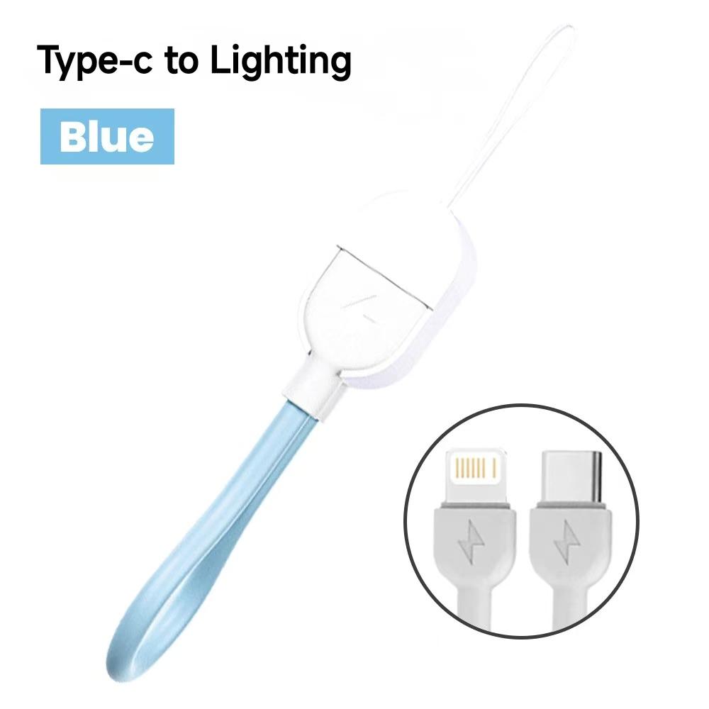 PD 20W/60W Cable Portable Keychain Short USB C To Type C Fast Charging Wire For Samsung Xiaomi iPhone 17 16 15 14 13 Support Data Transfer