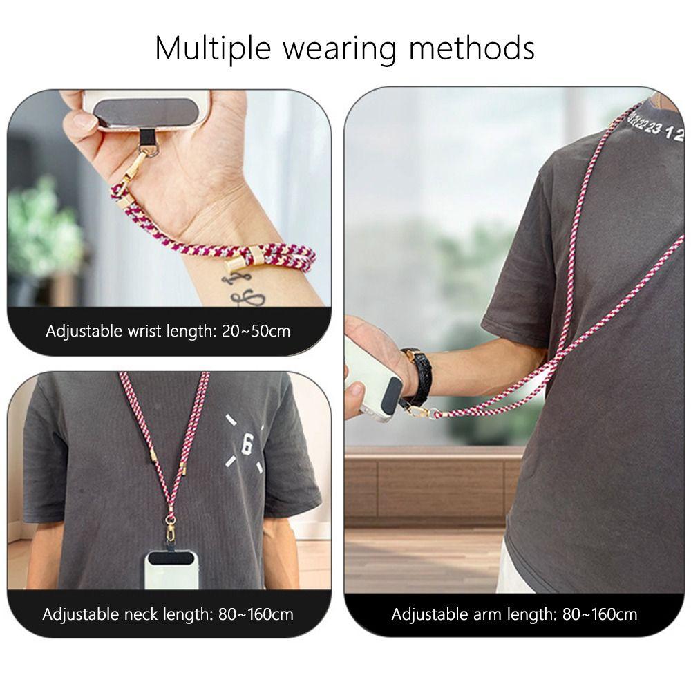 2Pcs/Set Short + Long Phone Lanyard Universal Anti-lost Wrist Strap  Case Crossbody Shoulder