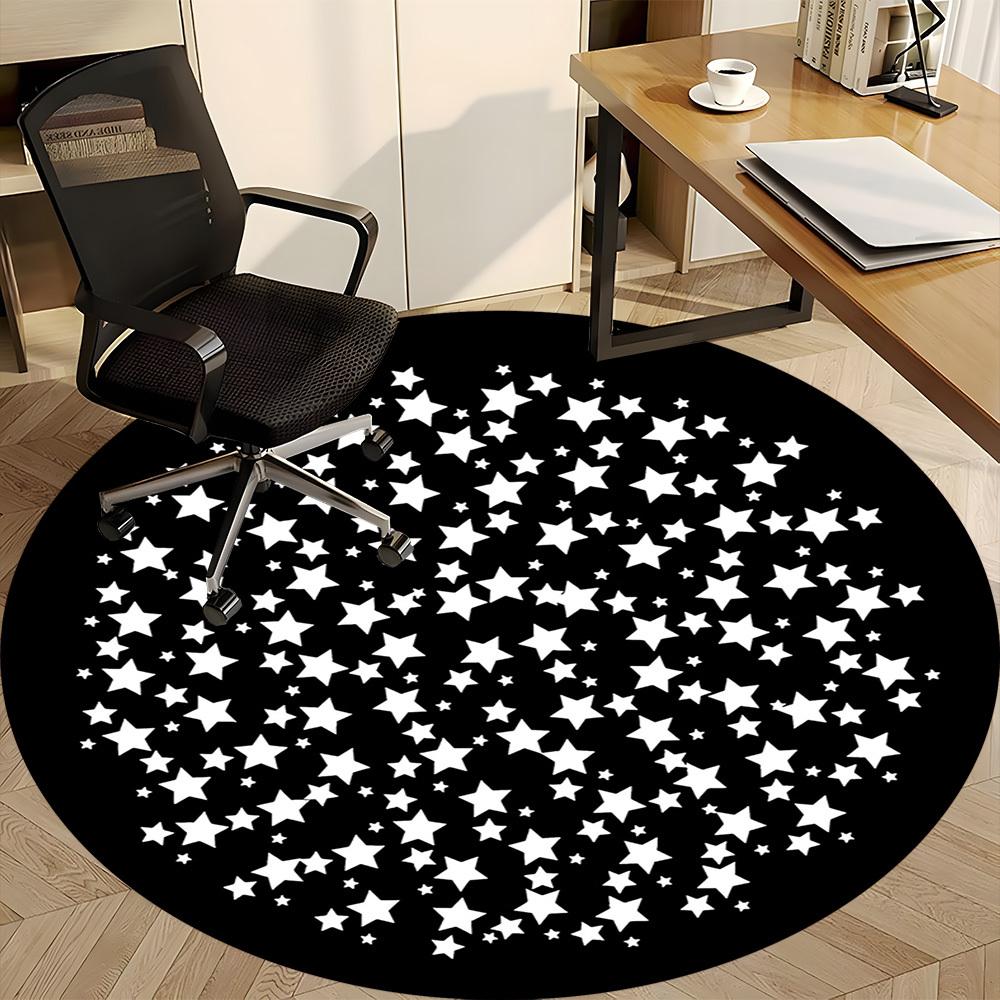 1pc Starry Sky Carpet, Round Non Slip Durable Large Size Office Carpet, Suitable for Office