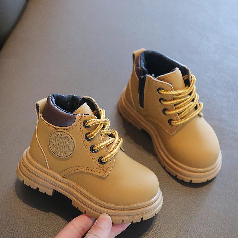 Spring and Autumn New Classmate Martin Boots Children's Soft Sole Versatile Boys and Girls Single Boots Zipper Fashion Versatile Trend Boots