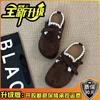 2025 Retro Versatile Fashion Niche Baotou Half Slippers Women's Autumn and Winter Design Belt Buckle Casual Slippers