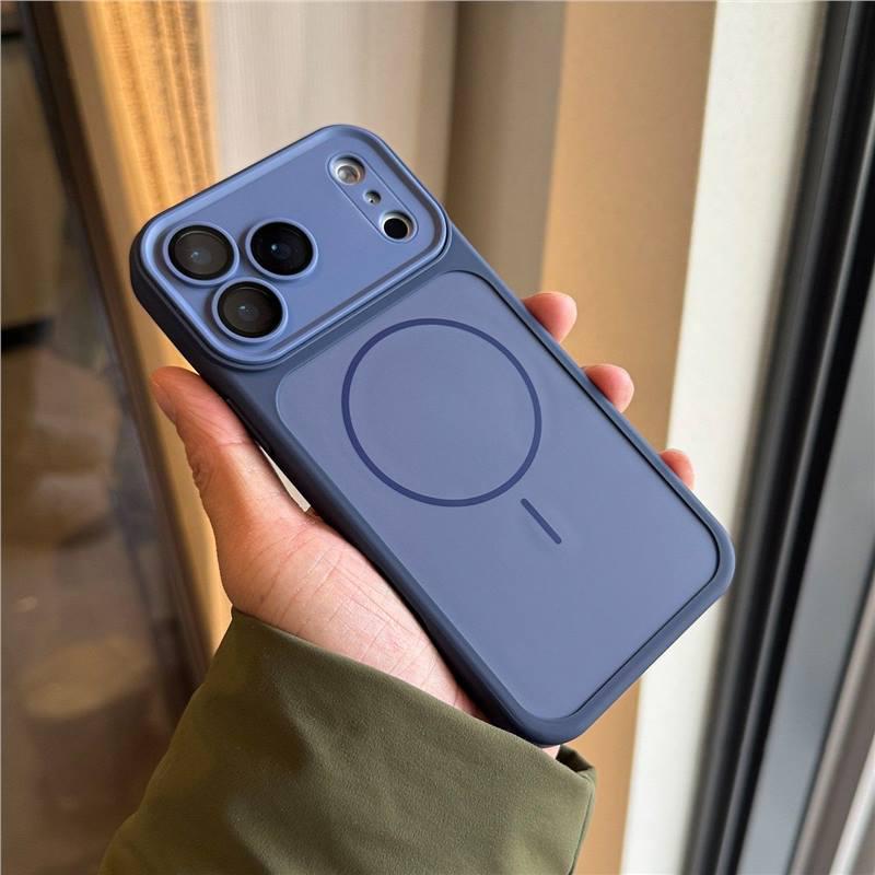 

iPhone 15 Magnetic Color-Block Case: Fits Apple 16, 17 - Drop-Proof, Skin Feel with Large Window iPhone 17