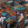 100x150cm Ethnic Printed Fabric Cotton Bohemian Retro Dress Clothes Pillow Tablecloth Fabric Handmade DIY Fabric Cotton Linen