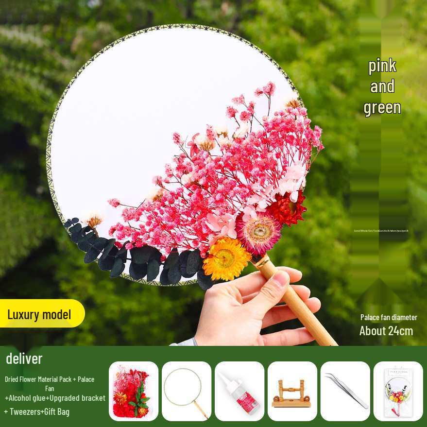 Dried Flower Fan DIY Kit for International Women's Day - Team Building & Handmade Gift
