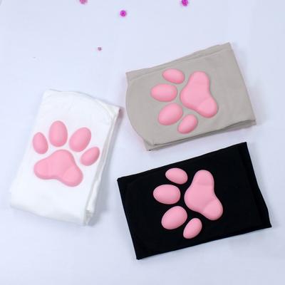 Yousheng Kedi Pençesi Uyluk Yüksek Çoraplar Kadınlar İçin 3D Ayak Parmakları Fasulyesi Kedi Pençesi Ped Çorapları Silikon Tutacaklı Elastik Diz Üstü Çoraplar Hayvan Cosplay Kıyafeti