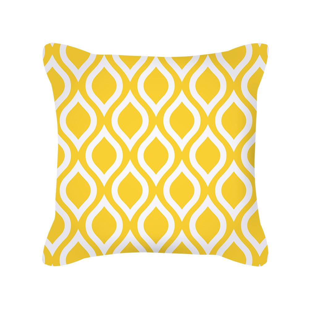 Modern Simple Geometric Pillow Nordic Style Peach Skin Bedside Cushion Cover Waist Pillow Cover New Home