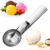 Ice Cream Fruit Scoop Stainless Steel Ice Cream Scooper with Trigger Non-Slip Handle