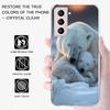 Eisbär und sein Junges unter der Aurora Handyhülle für Samsung Galaxy S25 Edge S24 S23 FE S21 S20 S10 Plus S22 S26 Ultra Cover