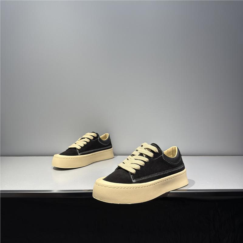 New leather platform casual board shoes low-top niche retro sub cr