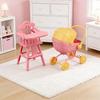 Mini Doll Stroller And High Chair Set for Dolls Realistic Baby Toy Stroller Lightweight Portable ABS Plastic Doll Accessories for Kids Imaginative