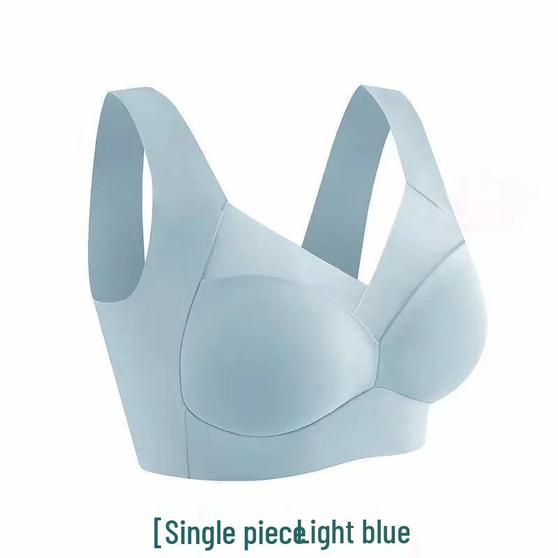 Ice Silk Plus Size Seamless Sports Bra - Anti-Sagging, Side Support, Sexy Bandeau