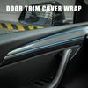 Gloss Carbon Fiber Inner Door Panel Strip Trim Cover for Tesla Model 3 Y 21-23