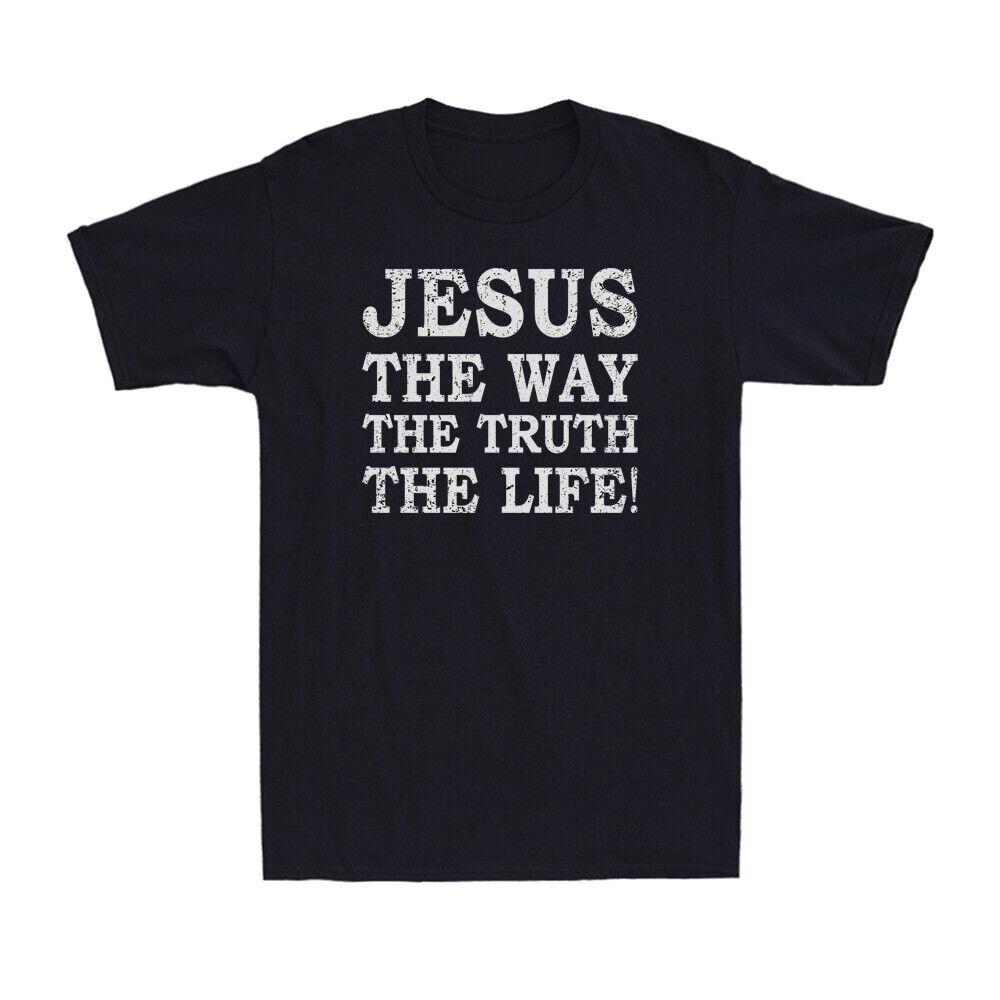 Jesus The Way Truth Life Shirt Christian Religious Beliefs Vintage Unisexs Tshirt S