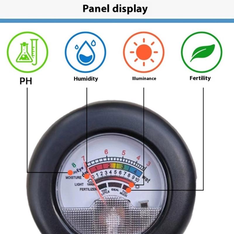 4 In 1 Soil Tester Analyzes Moisture Light Temperature Soil Nutrient Detectors For Gardening Agriculture Planting