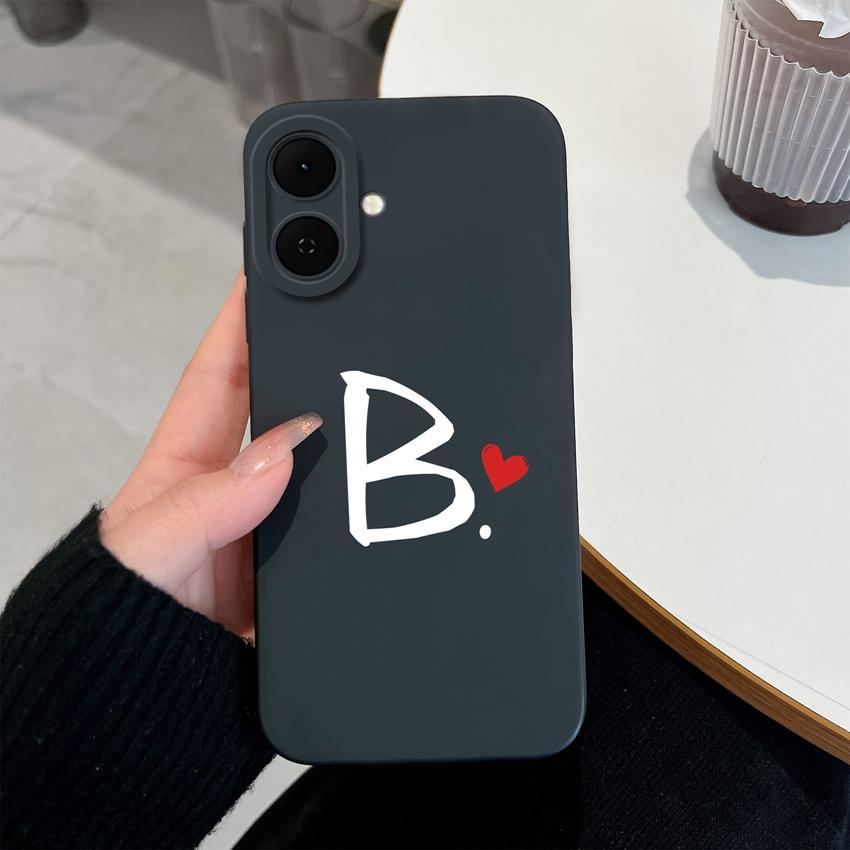Pink Black Couple Style Phone Cover For Tecno Spark Go 2 3 1 1S Case Simple Letter Housing Soft Silicone Anti Slip Durable Shell