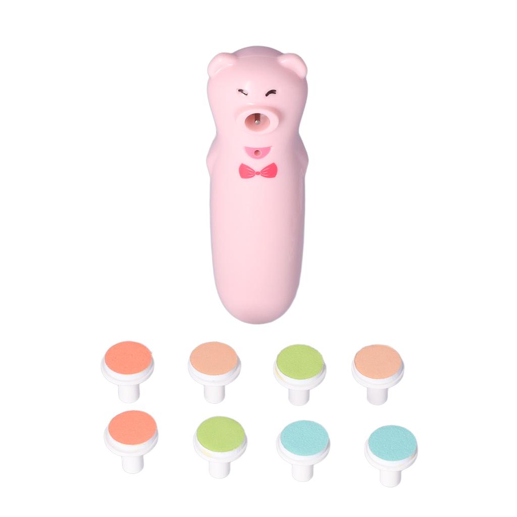 Baby Nail Clippers Bear Charging Newborn Baby Electric Nail Clippers Nail Sharpener SetPink