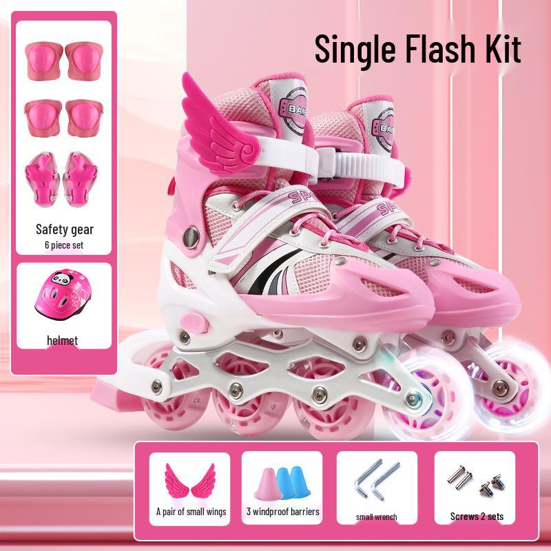 Kids' Inline & Ice Skates Set for Ages 3-15 - Beginner Rollerblades for Boys & Girls