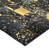 Tapis en cuir recyclé éclats or noir 120x170