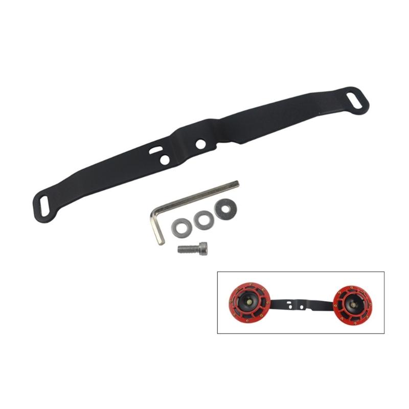 Metal Horn Installation Bracket with Slot and Center Hole Layout, Vehicle-Fit Mounting Support for Horn Replacement Positioning Work
