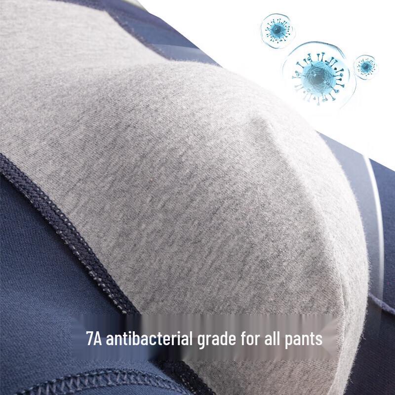 Jianjiang Men's 3-Pack Breathable Antibacterial Cotton Boxer Briefs