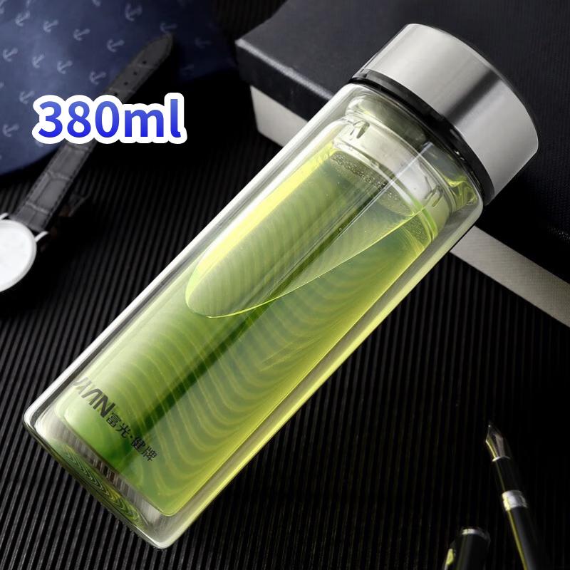 Fuguang Double-Wall Glass Tea & Water Bottle
