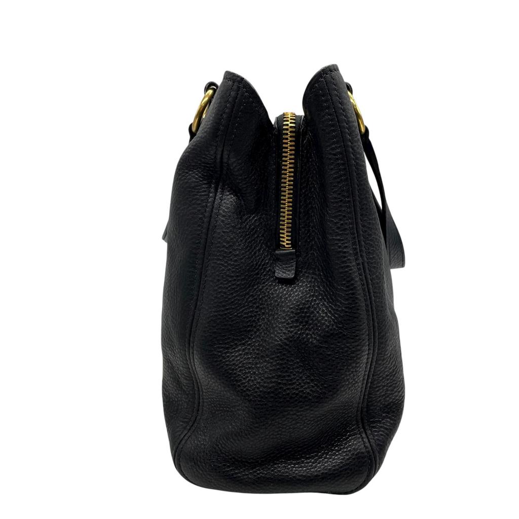 Used MIUMIUTote Bag black leather Women