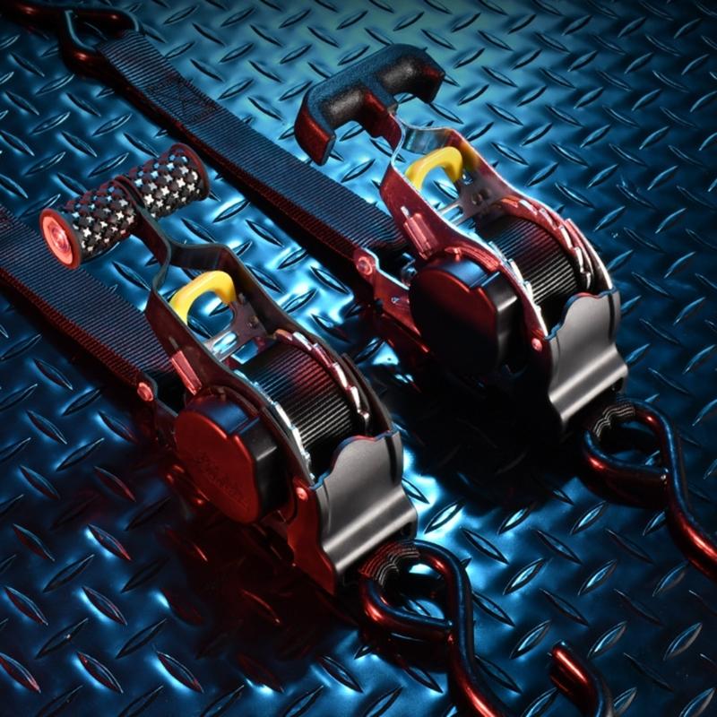 Retractable Ratchet Strap Heavy Duty Ratchet Strap Self Retractable Tie Down Strap for Motorcycle Truck Trailer Cargo