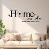 2Pcs Home Theme DIY Wall Stickers Decorative Art 35 Inches Long Frameless Silent Non Ticking