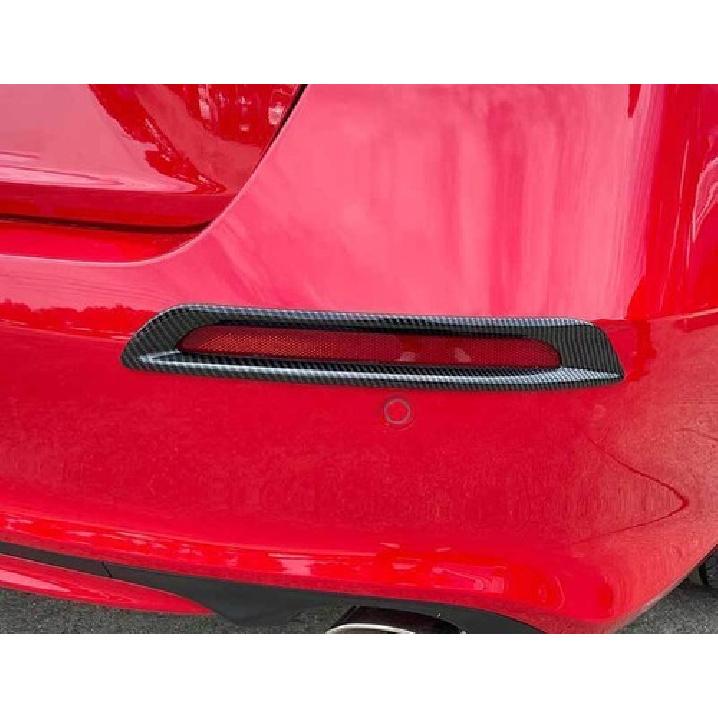 Carbon Fiber Rear Fog Light Lamp Frame Trim For Honda 11th Civic 2pcs -