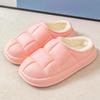 Waterproof cotton slippers for women to wear outside in winter, non-slip petals for indoor home use, warm home, and velvet slippers for men.
