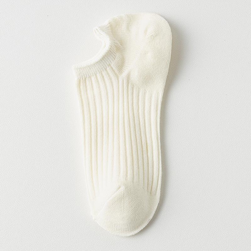 Women's Boat Socks, Short Spring and Autumn Style, Thin Cotton Socks, Shallow-mouthed Short Socks, Anti-slip, Non-dropping and Invisible Socks