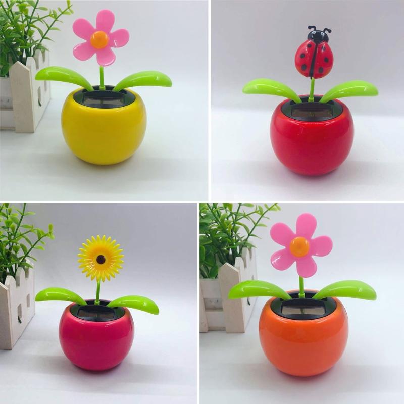 Solárně napájená tančící slunečnice Dekorace na palubní desku auta Klasická kancelářská dekorace interiéru Kabiny pro dospělé