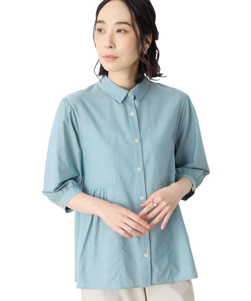 DECOY Peplum Green Women's Blouse, 493053,