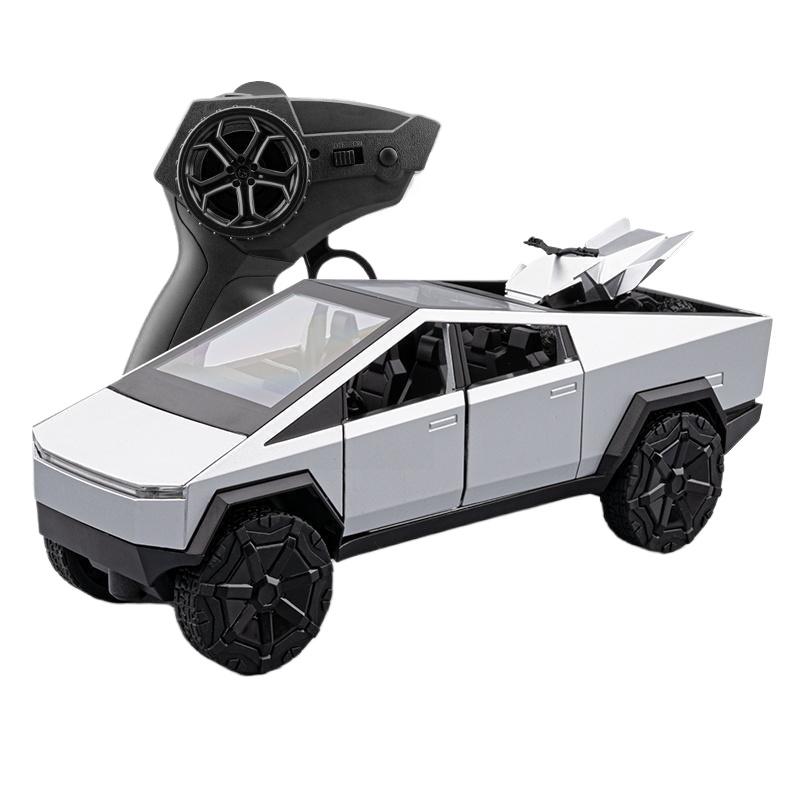 1/24 Tesla Cybertruck RC Car Off Road SUV Pickup Truck Alloy Die Cast Model Car Remote Control Car Gifts Competition Car Boys Toy Kids