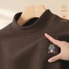 Black Fashion German Velvet Long Sleeve Men'S Autumn Loose Hong Kong Flavor Retro Printed Niche Design