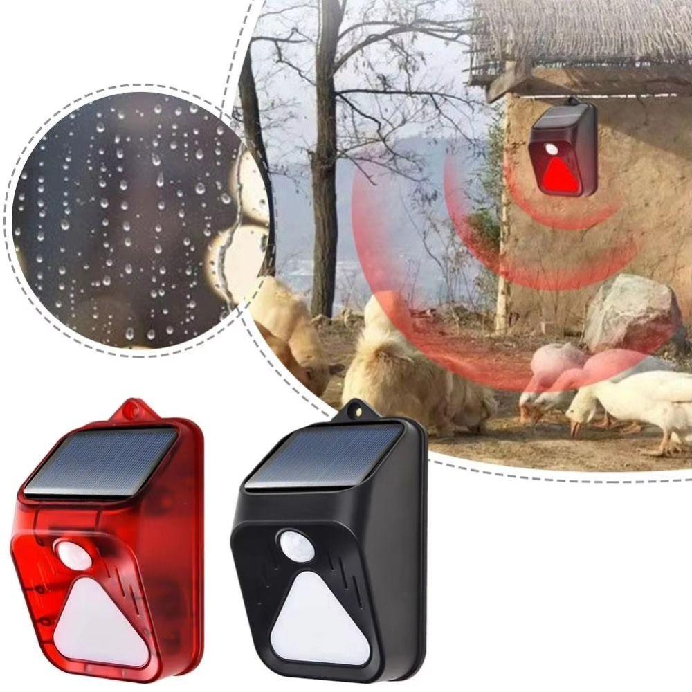 Solar Powered Solar Alarm Light Waterproof Motion Sensor Alarm Garden Protection