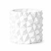 Modern White Flowerpot for Plants, Stone Effect, Minimalist